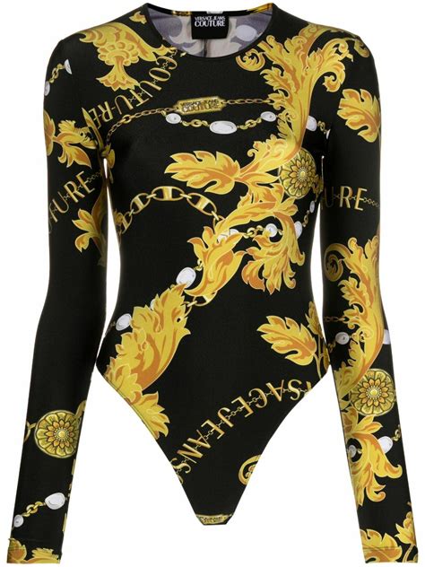 fake versace bodysuit|versace print bodysuit.